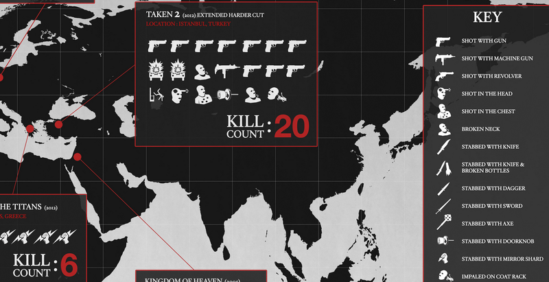 Illustration for article titled Here’s a map of Liam Neeson’s pan-continental murder spree